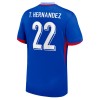 Maglia ufficiale Francia T. Hernandez 22 Casa Euro 2024 per Uomo